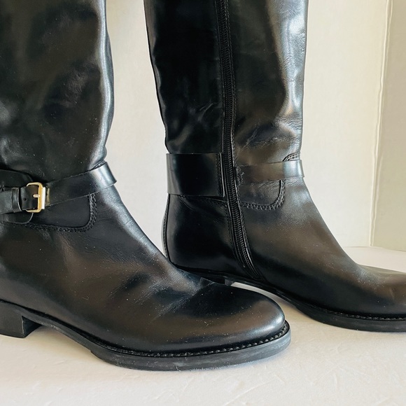 Luca Grossi Fatte a Mano, Knee Height Black Boots, Size 36.5 EU/6 US - Picture 9 of 11